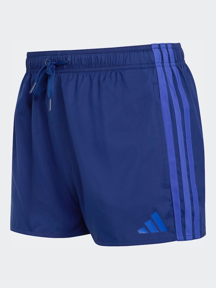 adidas Blue 3-Stripes Swim Shorts 3-Inch - Image 6 of 6 adidas Blue 3-Stripes Swim Shorts 3-Inch - Image 6 of 6