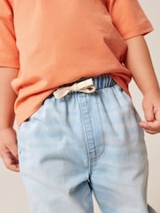 Light Blue Denim Cuffed Pull On Jeans (3mths-7yrs) - Image 3 of 8