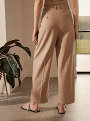 Mink Brown Premium Tailored Barrel Leg Trousers - Image 3 of 6