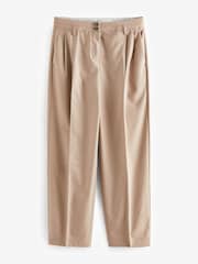 Mink Brown Premium Tailored Barrel Leg Trousers - Image 5 of 6