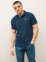 Barbour® Navy 100% Cotton Classic Polo Shirt - Image 1 of 7