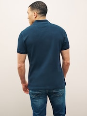 Barbour® Navy 100% Cotton Classic Polo Shirt - Image 3 of 7