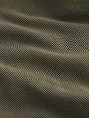 Khaki Green Slim Fit Ribbed Short Sleeve Top - Image 7 of 7