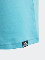 adidas Blue Kids Sportswear 100% Cotton Camo Linear Graphic T-Shirt - Image 10 of 11