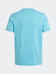 adidas Blue Kids Sportswear 100% Cotton Camo Linear Graphic T-Shirt - Image 8 of 11