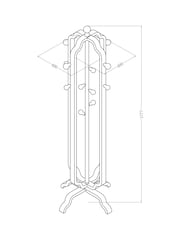 Jual Oak San Marino Coat Stand - Image 4 of 4