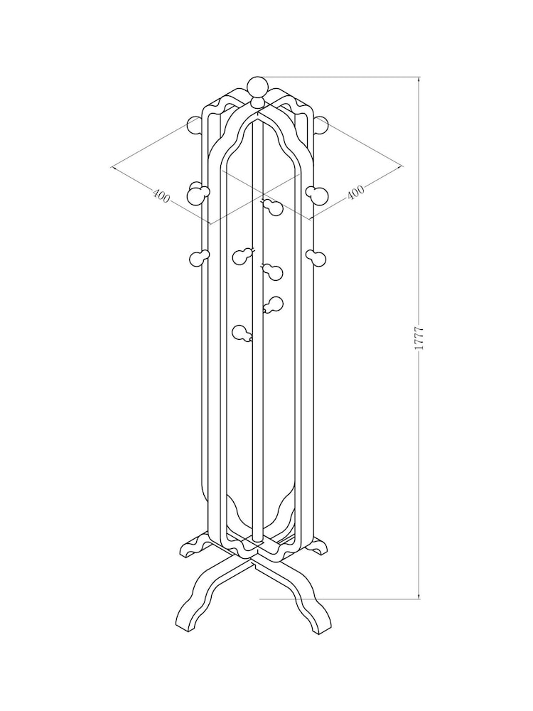 Jual Oak San Marino Coat Stand - Image 4 of 4