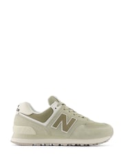 New Balance Grey Snowwash Womens 574 Trainers - Image 1 of 1
