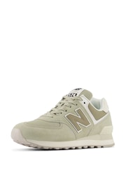New Balance Grey Snowwash Womens 574 Trainers - Image 4 of 6