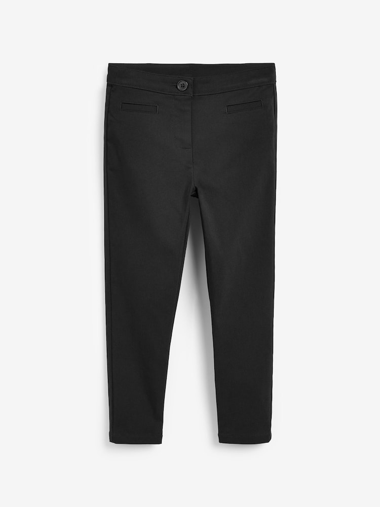 Black Regular Length School Skinny Stretch Trousers (3-18yrs) - Image 5 of 7