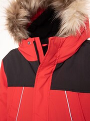 Perry Ellis America Red Woven Parka - Image 5 of 5