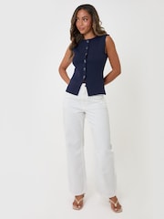 Blanco - Vaqueros con pernera recta de Threadbare - Imagen 1 de 4