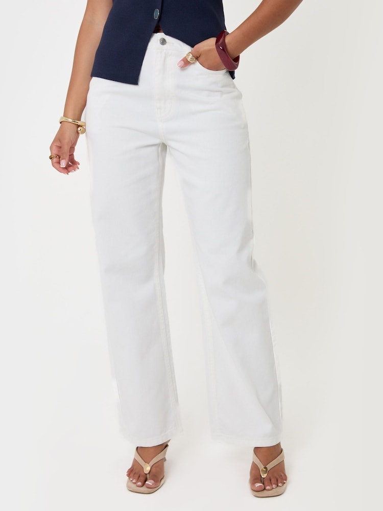 Blanco - Vaqueros con pernera recta de Threadbare - Imagen 2 de 4
