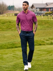 Berry Red Active Mesh Golf Polo Shirt - Image 2 of 9