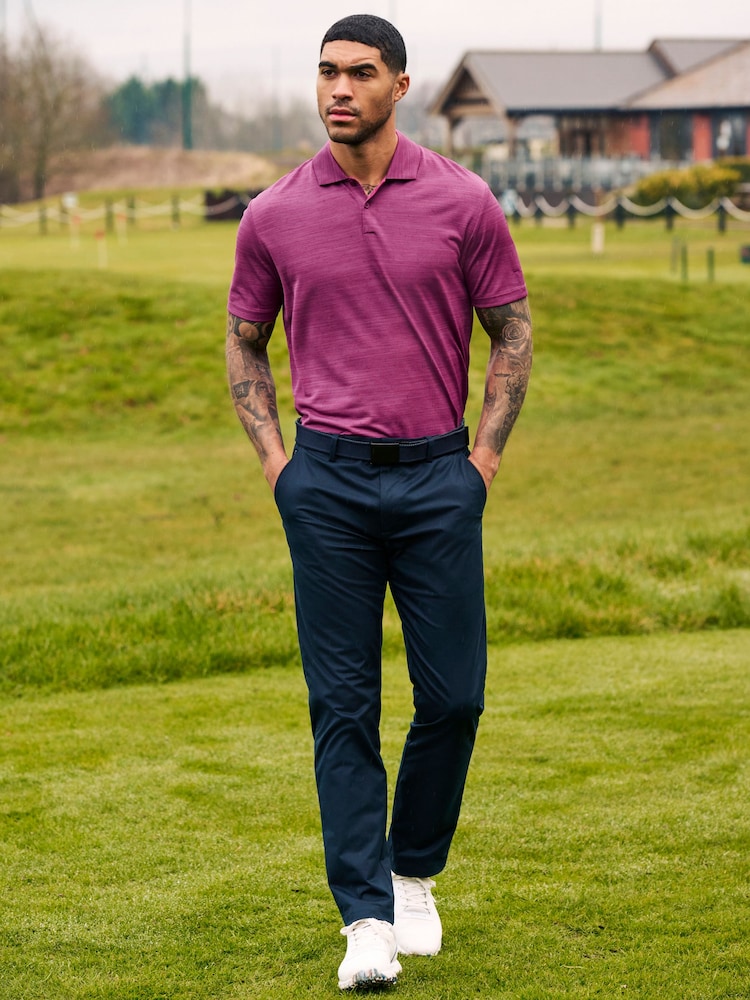 Berry Red Active Mesh Golf Polo Shirt - Image 2 of 9