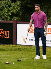Berry Red Active Mesh Golf Polo Shirt - Image 3 of 9
