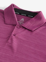 Berry Red Active Mesh Golf Polo Shirt - Image 8 of 9