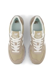 New Balance Grey/Ecru Womens 574 Trainers - Image 13 of 14