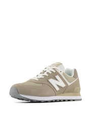 New Balance Grey/Ecru Womens 574 Trainers - Image 3 of 14