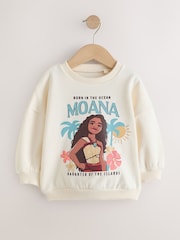 Cream Disney Moana Crew Sweatshirt (3mths-7yrs) - Image 1 of 4