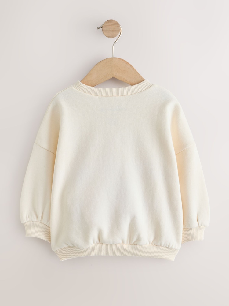 Cream Disney Moana Crew Sweatshirt (3mths-7yrs) - Image 2 of 4 Cream Disney Moana Crew Sweatshirt (3mths-7yrs) - Image 2 of 4
