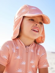 Rust Brown Sunshine Swim Legionnaire Hat (3mths-10yrs) - Image 1 of 4