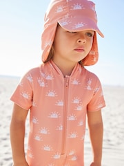 Rust Brown Sunshine Swim Legionnaire Hat (3mths-10yrs) - Image 2 of 4