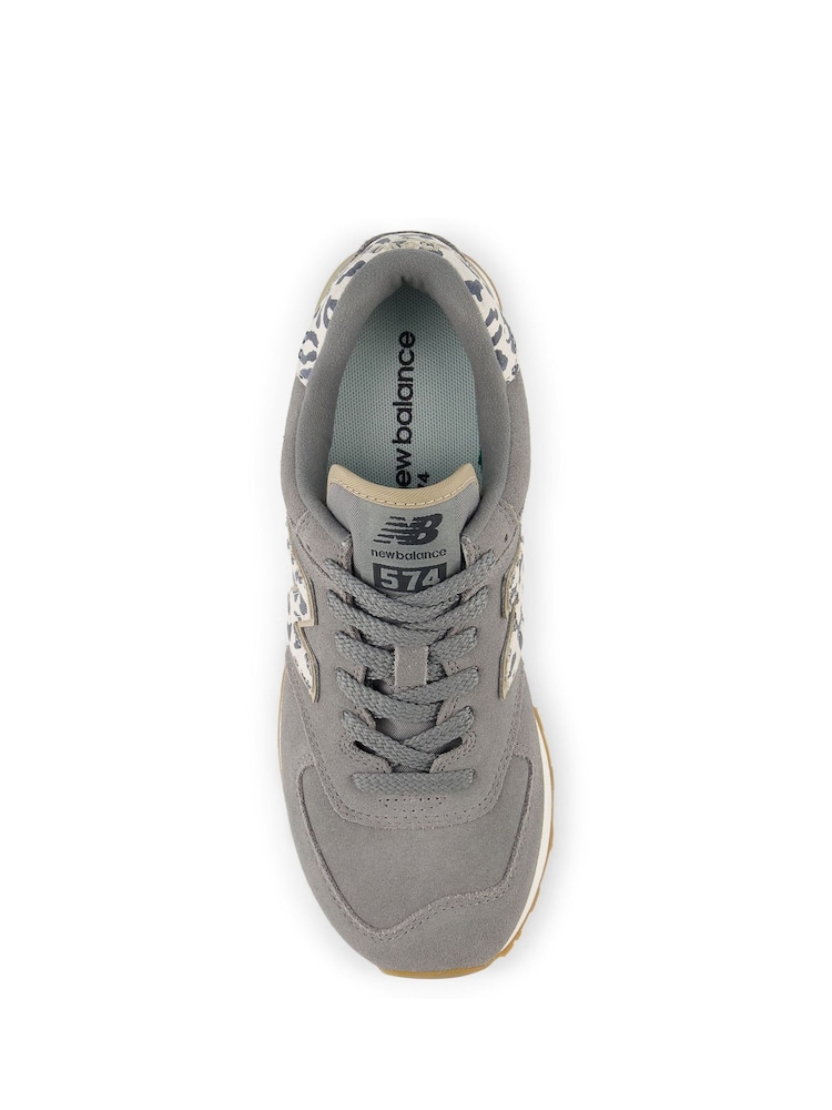 New Balance Leopard Womens Leopard Print 574 Trainers - Image 2 of 8