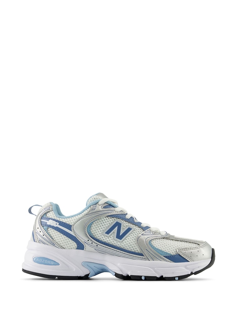 New Balance White/Blue Womens 530 Trainers - Image 1 of 8