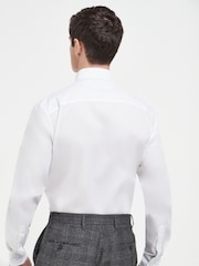 White Slim Fit Easy Iron Button Down Oxford Shirt - Image 2 of 6