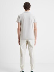 French Connection Brown Moonstruck Slub 100% Cotton Polo Shirt - Image 2 of 3