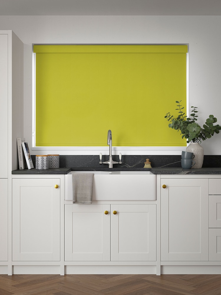 Zest Green Echo Made to Measure Blackout Roller Blind - Image 2 of 6
