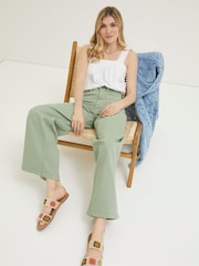 FatFace Green Cassie Marine Straight Jeans - Image 4 of 5
