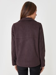 Threadbare Brown Faux Suede Blazer - Image 2 of 5