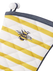 Joules Blue Bee And Striped Single Oven Gloves - Image 3 of 4