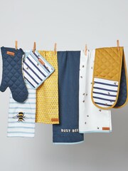 Joules Blue Bee And Striped Single Oven Gloves - Image 4 of 4