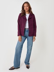 Threadbare Red Faux Suede Blazer - Image 3 of 4