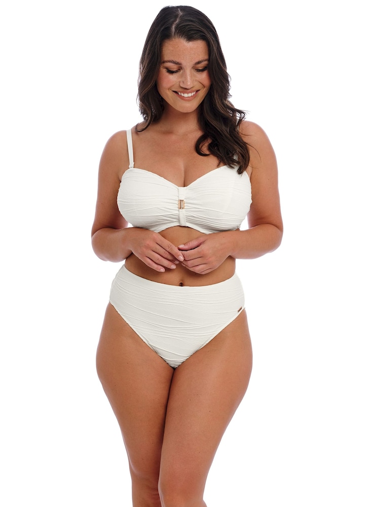 Fantasie White High Waist Beach Waves Bikini Bottoms - Image 2 of 6