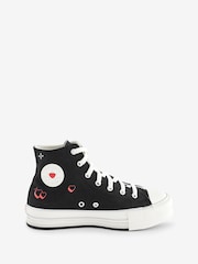 Converse Black Junior Chuck Taylor EVA Lift Heart Trainers - Image 1 of 10