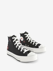 Converse Black Junior Chuck Taylor EVA Lift Heart Trainers - Image 3 of 10