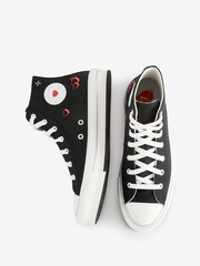 Converse Black Junior Chuck Taylor EVA Lift Heart Trainers - Image 9 of 10