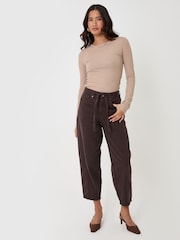 브라운 - Threadbare 벨트 달린 청바지 - 5의 이미지 5