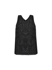 Live Unlimited Black Curve Embellished Chiffon Tunic Vest - Image 4 of 5