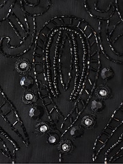 Live Unlimited Black Curve Embellished Chiffon Tunic Vest - Image 5 of 5