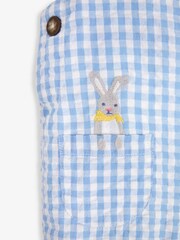 JoJo Maman Bébé Blue 2-Piece Bunny Gingham Dungarees & Body Set - Image 7 of 7