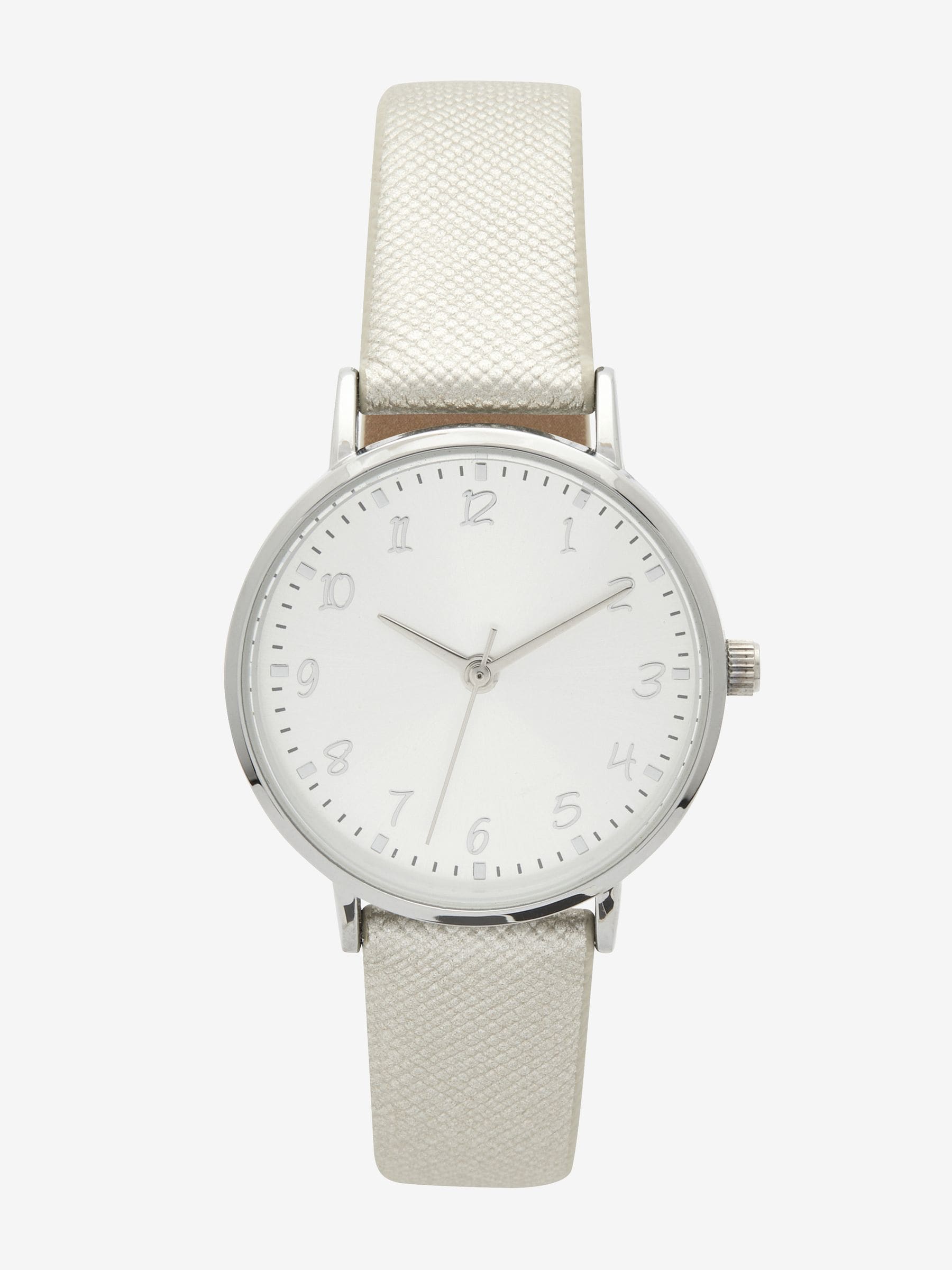 Metallic Simple Strap Watch