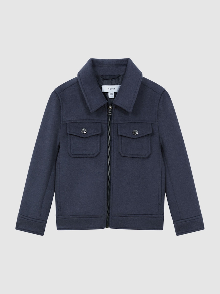 Reiss Peridoe Truckerjacke aus Wolle - Bild 2 von 5