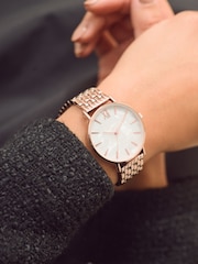 Rose Gold Tone Bracelet Watch - Image 1 of 4