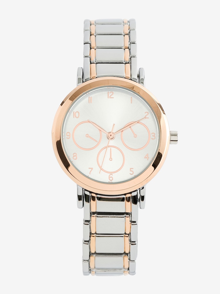 Silver Tone Boyfriend Mixed Metal Mini Watch - Image 2 of 4