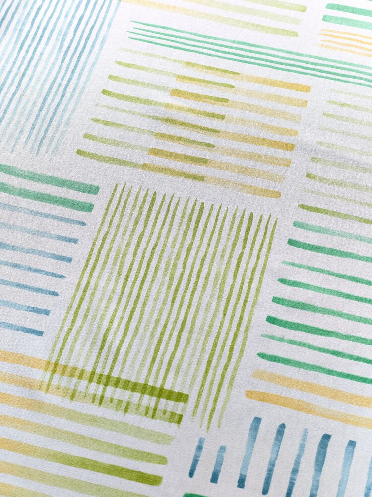 Green Stripe Wipe Clean Table Cloth - Image 2 of 3